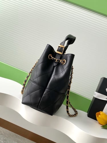 Chanel Shopping Bag Calfskin Gold Tone Metal