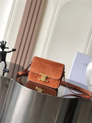 CELINE Teen Triomphe Bag In Shiny Calfskin -