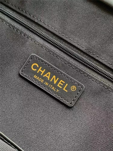CHANEL Small Shopping Bag Suede Calfskin Lambskin...