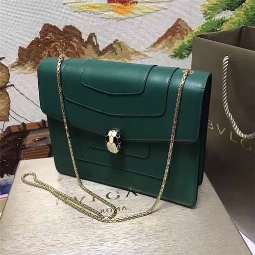 BVLGARI 28CM Original Leather Handbag