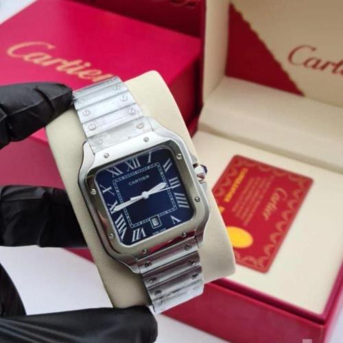 ساعه سانتوس دي كارتير 41mm ميناء كحلي رجالي