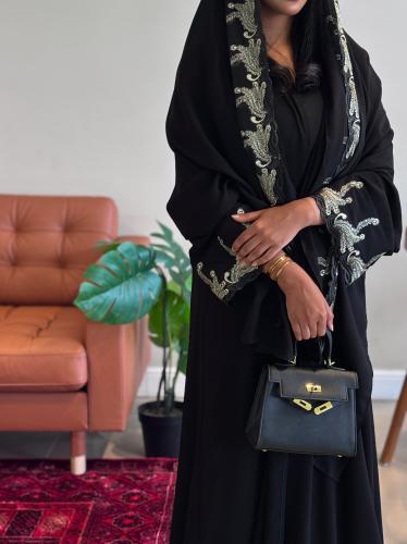 Black and khaki abaya