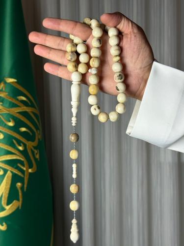 مسباح قرن غزال مقاس الخرز 14.5 عدد الخرز33