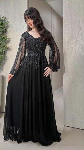 فستان سهرة اسود فخم