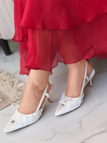 حذاء كعب Chanel درجة أولى – تصميم فاخر مع بوكس الم...