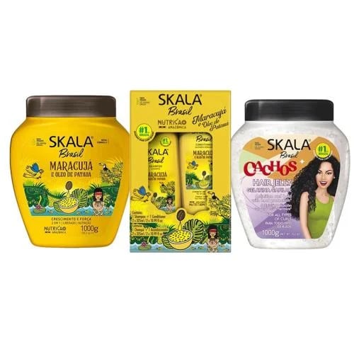 Scala Maracuja set and Batua oil for curly hair ca...