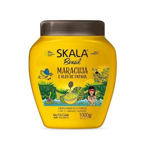 Cream for hair treatment with maracuja fruit and p...