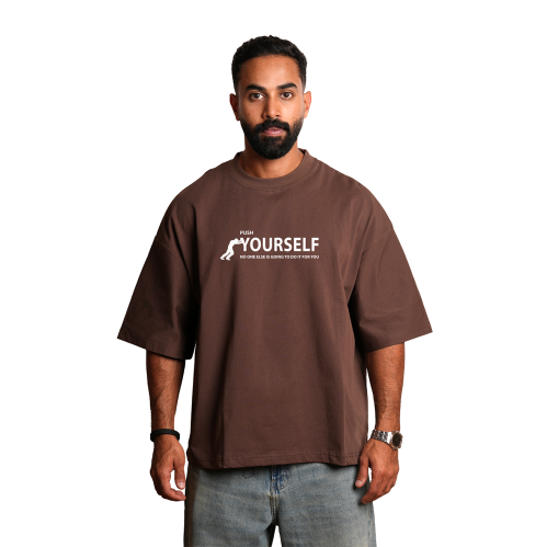 تيشرت بقصة مربعة Push YOURSELF
