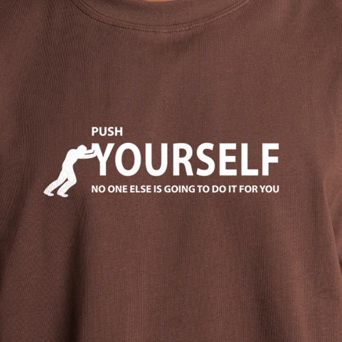 تيشرت بقصة مربعة Push YOURSELF
