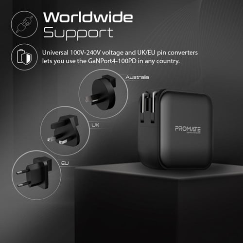 راس جداري 3منافذ تايب سي ومنفذ يواس بي 100 واط pro...