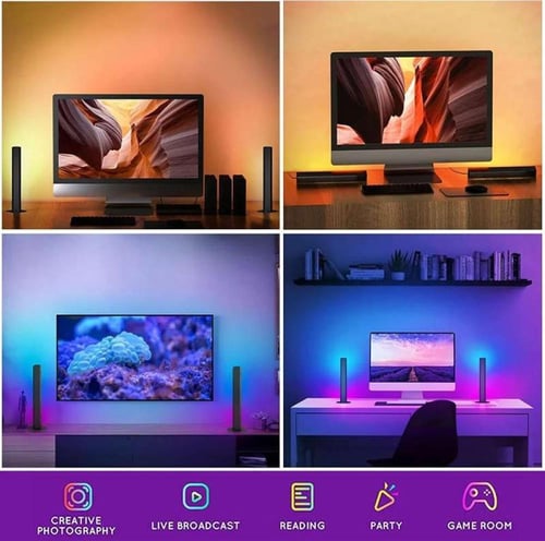 VERTIK - اضاءة Hexa بطول 49 سم متعددة الالوان والا...