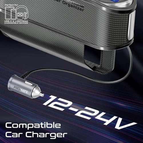 promate Carmate-rpd منظم سيارة مع اسلاك مدمجة تايب...