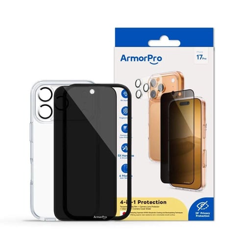 بكج ArmorPro اربعة في واحد ( كفر حماية شفاف + حماي...