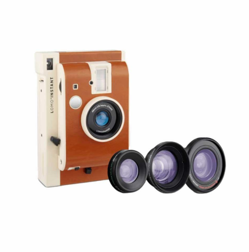 كاميرا لومو فورية مع 3 عدسات - سانريمو - بني