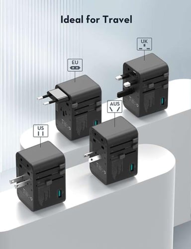 راس جداري دولي 100 واط 3 تايب سي ومنفذ يو اس بي RA...