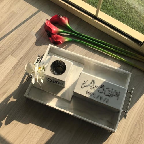 مباخر رخام بالاسم تصميم حسب الطلب