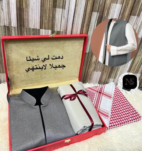 بوكس شتوي رجالي سديري ، قماش ، شماغ