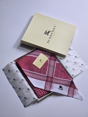 شماغ بربري كلاسيك رسمي احمر فاتح