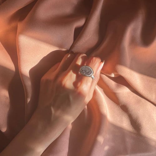 خاتم فضة خالص بالاسم