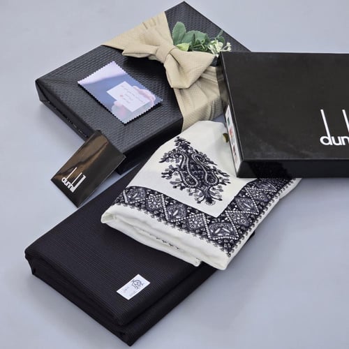 طقم شتوي قماش مع شماغ دنهل