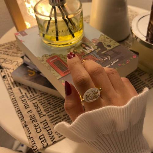 خاتم فضة نسائي بالاسم - من ريفان