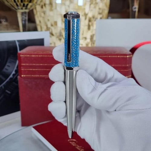 اقلام ماركة كارتير فص ازرق مع الملحقات