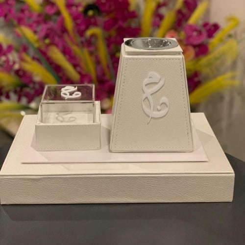 اطقم مباخر جلد بالاسماء - متجر ريفان