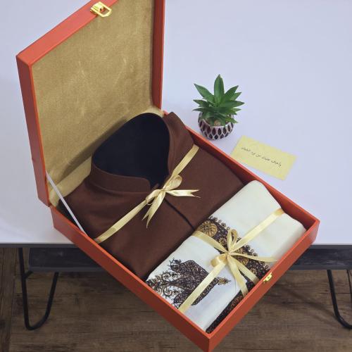 هدية شتوية رجالية سديري مع شماغ كشميري