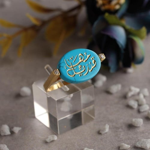 خواتم نسائية فضة بالاسم تفصيل حسب الطلب