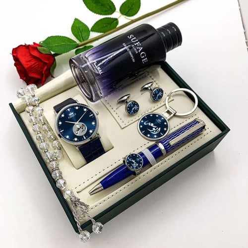 طقم هدية رجالية فخمة بالاسم