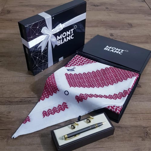 شماغ وقلم وكبك رجالي ماركه مونت بلانك اخر اصدار