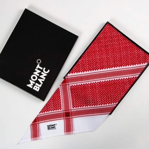شماغ رجالي ماركة مونت بلانك دم الغزال