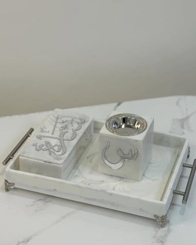 مباخر رخام بالاسم تصميم حسب الطلب