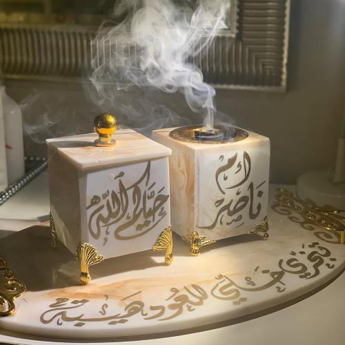 طقم مباخر رخام بتصميم أنيق