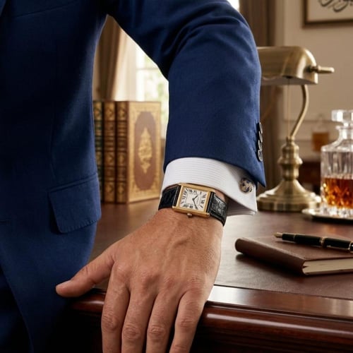 ساعات رجاليه جلد اصدار جديد ماركه كارتير