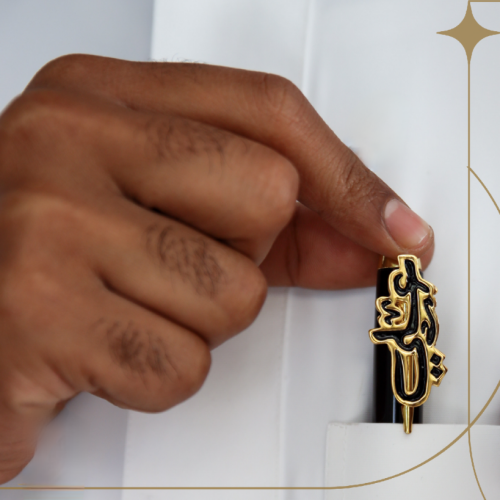 قلم بالاسم مطلي بالذهب عيار 21 جرام