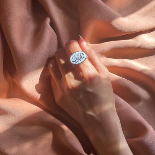 خاتم فضة خالص بالاسم