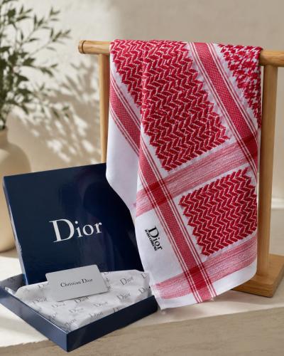 شماغ رجالي ماركه ديور Dior احمر كلاسيك