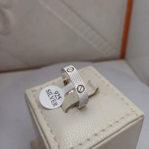 دبلة كارتير Cartier زركون باللون الفضي