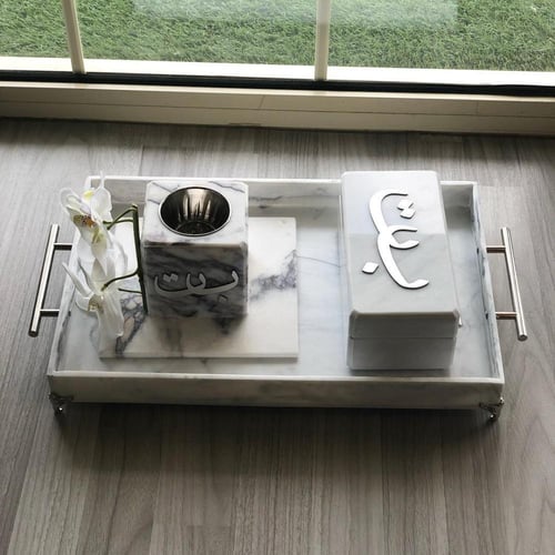 مباخر رخام بالاسم تصميم حسب الطلب