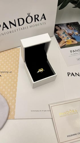 خاتم باندورا فضي وذهبي