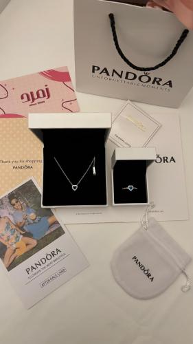 طقم سلسال وخاتم باندورا سماوي