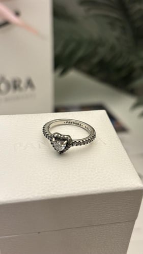 خاتم باندورا قلب فضي