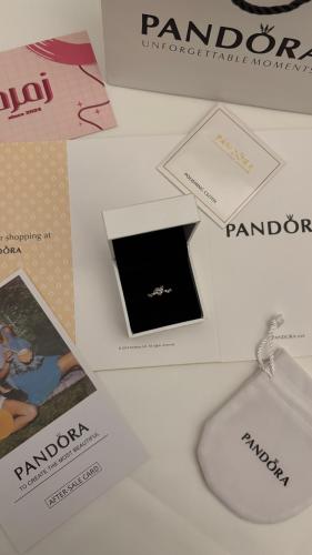 خاتم باندورا فضي ووردي