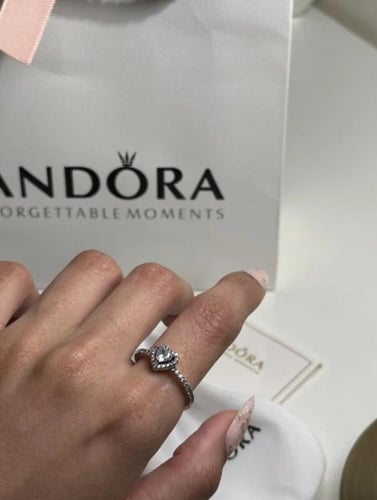 خاتم باندورا قلب فضي