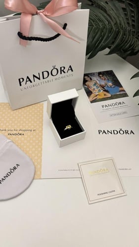 خاتم باندورا فضي وذهبي