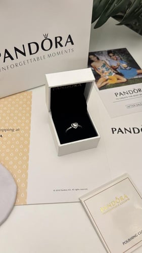 خاتم باندورا قلب فضي