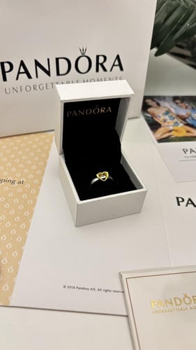 خاتم باندورا فضي وذهبي