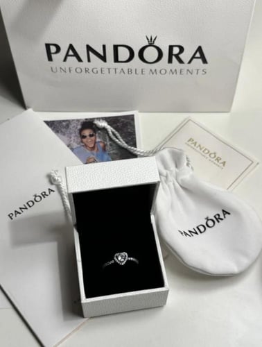 خاتم باندورا قلب فضي