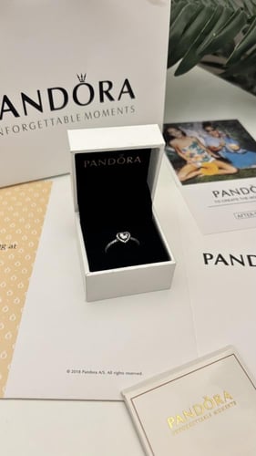 خاتم باندورا قلب فضي